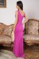 Rochie tip sirena din crep si paiete fuchsia cu detaliu pe umar - StarShinerS 2 - StarShinerS.ro