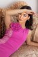 Rochie tip sirena din crep si paiete fuchsia cu detaliu pe umar - StarShinerS 4 - StarShinerS.ro