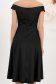 Rochie din tafta elastica satinata neagra midi in clos cu umeri goi accesorizata cu brosa - StarShinerS 6 - StarShinerS.ro