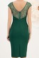 Rochie din crep si paiete verde-inchis midi tip creion cu decolteu in v la spate - StarShinerS 6 - StarShinerS.ro