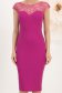 Rochie din crep si paiete fuchsia midi tip creion cu decolteu in v la spate - StarShinerS 4 - StarShinerS.ro