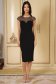 Rochie din crep si paiete neagra midi tip creion cu decolteu in v la spate - StarShinerS 3 - StarShinerS.ro