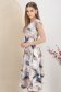 Rochie din stofa elastica midi in clos cu accesoriu tip curea si buzunare laterale 2 - StarShinerS.ro