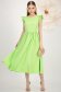 Rochie din stofa elastica verde-deschis midi in clos cu aplicatii cu perle - StarShinerS 3 - StarShinerS.ro