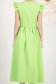 Rochie din stofa elastica verde-deschis midi in clos cu aplicatii cu perle - StarShinerS 5 - StarShinerS.ro