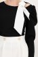 Bluza dama din crep neagra cu croi larg si decupaj frontal accesorizat cu esarfa 6 - StarShinerS.ro