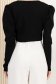 Bluza dama din crep neagra cu croi larg si decupaj frontal accesorizat cu esarfa 5 - StarShinerS.ro