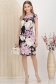 Rochie din stofa elastica scurta cu un croi drept si imprimeu floral 3 - StarShinerS.ro