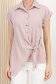 Bluza dama din material subtire matasos roz pudra cu croi larg - StarShinerS 4 - StarShinerS.ro