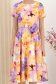 Rochie din stofa elastica multicolora midi in clos accesorizata cu cordon si buzunare laterale 5 - StarShinerS.ro