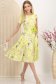 Rochie din stofa elastica verde lime midi in clos accesorizata cu cordon si buzunare laterale 1 - StarShinerS.ro