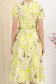 Rochie din stofa elastica verde lime midi in clos accesorizata cu cordon si buzunare laterale 4 - StarShinerS.ro