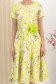 Rochie din stofa elastica verde lime midi in clos accesorizata cu cordon si buzunare laterale 5 - StarShinerS.ro