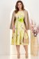 Rochie verde lime midi in clos accesorizata cu cordon si buzunare laterale 2 - StarShinerS.ro