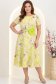 Rochie verde lime midi in clos accesorizata cu cordon si buzunare laterale 1 - StarShinerS.ro