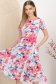 Rochie din stofa elastica midi in clos accesorizata cu cordon si buzunare laterale 4 - StarShinerS.ro