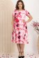 Rochie roz midi in clos accesorizata cu cordon si buzunare laterale 2 - StarShinerS.ro