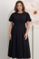 Rochie din stofa elastica neagra midi in clos cu maneci bufante si aplicatii stralucitoare - StarShinerS 1 - StarShinerS.ro