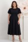 Rochie din stofa elastica neagra midi in clos cu maneci bufante si aplicatii stralucitoare - StarShinerS 2 - StarShinerS.ro