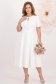 Rochie alba midi in clos cu fundite ,perle si pietre strass - StarShinerS 2 - StarShinerS.ro
