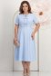 Rochie albastru-deschis midi in clos cu fundite ,perle si pietre strass- StarShinerS 2 - StarShinerS.ro