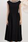 Rochie din stofa elastica neagra midi in clos cu aplicatii stralucitoare frontale - StarShinerS 4 - StarShinerS.ro