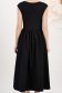 Rochie din stofa elastica neagra midi in clos cu aplicatii stralucitoare frontale - StarShinerS 5 - StarShinerS.ro