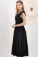 Rochie din stofa elastica neagra midi in clos cu aplicatii stralucitoare frontale - StarShinerS 3 - StarShinerS.ro