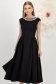 Rochie din stofa elastica neagra midi in clos cu aplicatii stralucitoare frontale - StarShinerS 2 - StarShinerS.ro