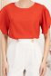 Bluza dama din georgette rosie cu croi larg si maneca scurta tip fundita- StarShinerS 4 - StarShinerS.ro