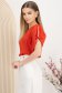 Bluza dama din georgette rosie cu croi larg si maneca scurta tip fundita- StarShinerS 2 - StarShinerS.ro