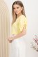 Bluza dama din georgette galbena cu croi larg si maneca scurta tip fundita- StarShinerS 2 - StarShinerS.ro