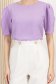 Bluza dama din georgette lila cu croi larg si maneca scurta tip fundita- StarShinerS 3 - StarShinerS.ro