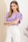 Bluza dama din georgette lila cu croi larg si maneca scurta tip fundita- StarShinerS 1 - StarShinerS.ro