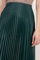 Fusta verde-inchis plisata din lycra midi in clos cu elastic in talie 5 - StarShinerS.ro