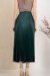 Fusta verde-inchis plisata din lycra midi in clos cu elastic in talie 4 - StarShinerS.ro