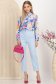 Camasa dama din material subtire matasos cu croi larg imprimata floral 3 - StarShinerS.ro