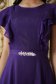 Rochie din voal cu fir lame mov midi in clos cu volanase - StarShinerS 6 - StarShinerS.ro