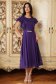 Rochie din voal cu fir lame mov midi in clos cu volanase - StarShinerS 2 - StarShinerS.ro