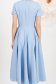 Rochie din stofa elastica albastru-deschis midi in clos cu buzunare laterale si flori 3D - StarShinerS 5 - StarShinerS.ro