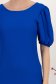 Rochie din crep subtire albastra midi cu un croi drept si maneci bufante - StarShinerS 6 - StarShinerS.ro