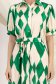 Rochie tip camasa din satin imprimat verde midi cu maneci bufante 6 - StarShinerS.ro