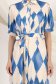 Rochie tip camasa din satin imprimat albastru-deschis midi cu maneci bufante 6 - StarShinerS.ro