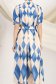 Rochie tip camasa din satin imprimat albastru-deschis midi cu maneci bufante 5 - StarShinerS.ro