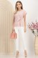 Bluza dama din material subtire roz pudra cu croi larg si artificiu decorativ frontal tip nod 3 - StarShinerS.ro