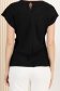 Bluza dama din material subtire neagra cu croi larg si artificiu decorativ frontal tip nod 5 - StarShinerS.ro