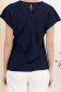 Bluza dama din material subtire bleumarin cu croi larg si artificiu decorativ frontal tip nod 5 - StarShinerS.ro