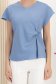 Bluza dama din material subtire albastru-deschis cu croi larg si artificiu decorativ frontal tip nod 4 - StarShinerS.ro