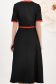 Rochie din stofa elastica neagra midi in clos accesorizata cu fundite contrastante - StarShinerS 5 - StarShinerS.ro