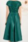 Rochie din tafta elastica satinata si paiete verde midi in clos accesorizata cu brosa maxi - StarShinerS 6 - StarShinerS.ro